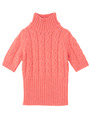 半袖ケーブルショートニット/ピンク系(071)