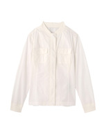 比翼ジップブルゾン風シャツ/ネイビー(093)