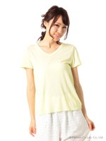 UネックTシャツ/ピンク系
