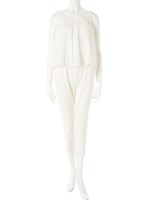 【CEDNIE】フラワーレースドッキングオールインワン/ホワイト