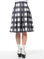【R】チェックボンディングスカート/ブラック