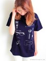 【chille anap】コスメ刺繍Tシャツ/NVY