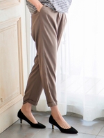 ウエストゴムイージーパンツ/カーキグリーン