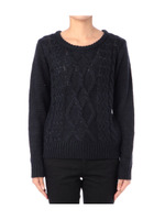 ケーブルニット/ネイビー(093)