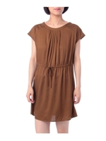 ドロスト異素材ワンピース/ブラウン(042)