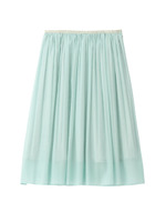 ラメパールフレアプリーツスカート/オフホワイト(003)