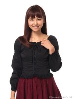 レースアップブラウス/ホワイト