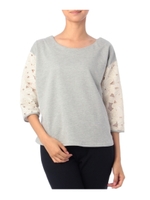 袖レースプルオーバー/ライトグレー(011)