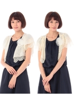 Dorry Doll シフォン×レースリバーシブルボレロ/ライトベージュ(051)
