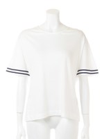 EMBROIDERY FOOTBALL TEE/WHITE