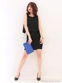 【LATINA】バックオープンレイヤード風ワンピース/GRY