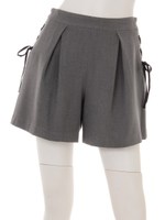 サイドレースアップタックショーパン/グレー