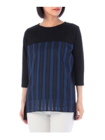 シアーボーダーチュニック/ブルー(392)