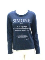 デニム天竺フロゴ゜リントT/ID