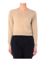 ビジューフラワーニットプルオーバー/ピンク系(073)