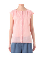 ホワイトストライプコンパクトブラウス/イエロー系(331)