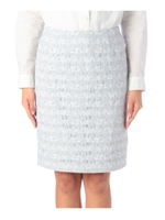 ボーダーレーススカート/ブルー系(090)