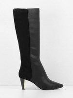 ポインテッドニーヒールブーツ / POINTED KNEE BOOT HEELS/Black