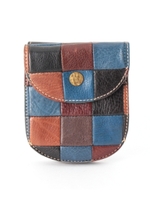 Damasquina パッチワークレザーウォレット/ネイビー(593)