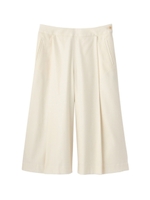 [L]タックガウチョパンツ/ホワイト系(002)