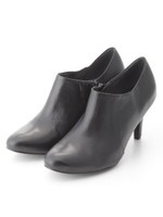 【enchanted】本革美脚プレーンブーティー/ブラックスムース