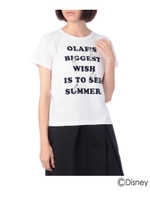 オラフ-フロッキーロゴTシャツ(アナと雪の女王)/ホワイト(001)