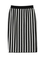 ジャカードストライプペンシルスカート/ブラック(319)