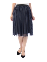 チュール柄ギャザースカート/ダークグリーン(323)