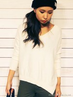 パイル編みイレヘムニットＰＯ/ブルー