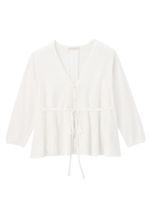 ビジューボタンフレアニットカーディガン/イエロー系(030)