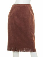 フェイクスエードフリンジスカート/キャメル