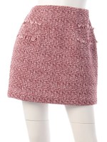 フリンジツイードJ/WSK/BLK