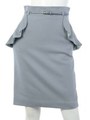 ポケットフリルタイトスカート/ライトブルー