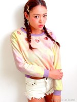 【ANAP】裏起毛タイダイハートホールトップス/PP