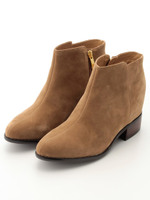 【ILIMA】インヒールショートブーティー/ベージュスエード