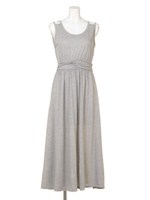 【LATINA】オープンショルダー切替マキシOP/GRY