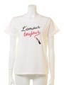 【LATINA】リップスティック刺繍ロゴTシャツ/WH