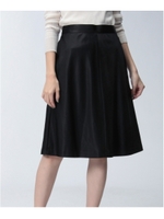 サテンフレアースカート/ブラック(019)