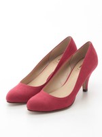 スエードアーモンドトゥパンプス/カーキ