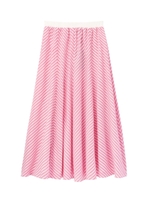 ストライプマキシスカート/ピンク(372)