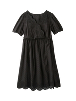 スノーカット刺しゅうワンピース/ブラック(019)