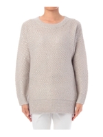 スパンコールクルーニット/グリーン系(023)