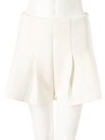 タックキュロットパンツ/ホワイト
