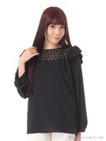 デコルテレースブラウス/オフホワイト