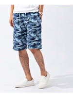 ミニ裏毛総柄ショートパンツ/ネイビー(193)