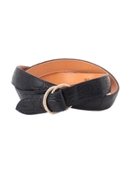 Cisei #C2001クロコダイルダブルリングベルト/ブルー系(198)