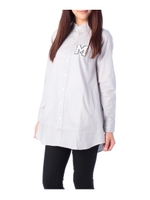 MILKFED パイルロゴシャツワンピース/ライトグレー(011)