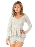 カットツイードペプラムセットアップ/WHITE