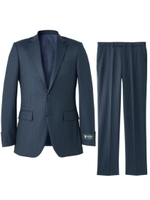 サージドーメル84ストライプスーツ/チャコールグレー(314)