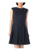 ジャカード切り替えワンピース/ネイビー(093)